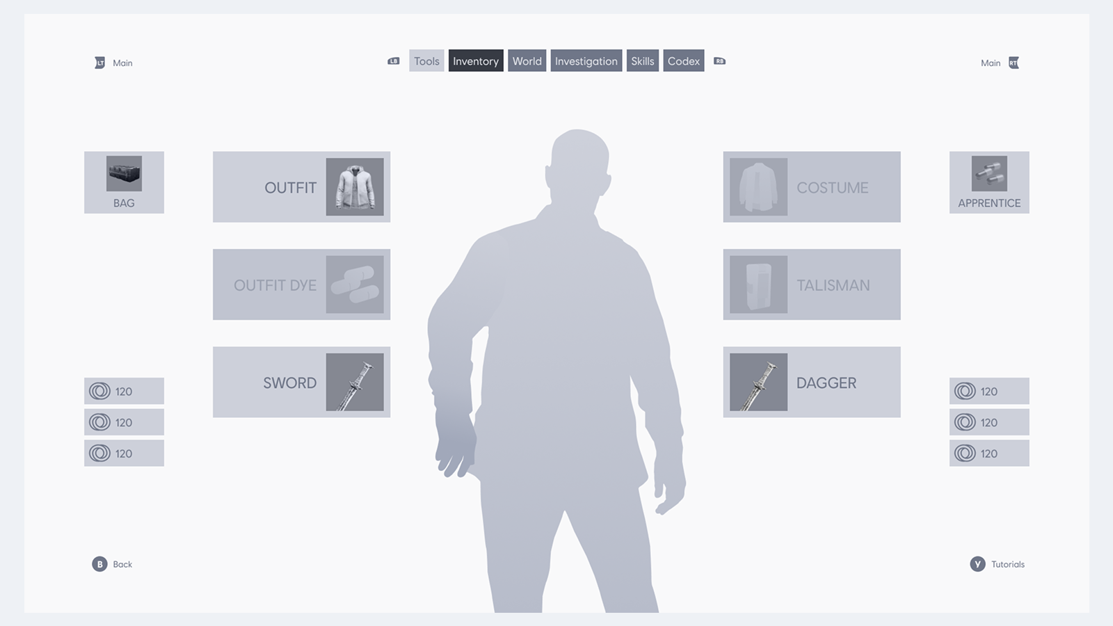 Un wireframe utilisant les components de la Game UX Library